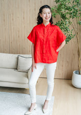 Akiko Scarlet Shirt