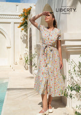 Anna Dress in Provence Shimmer
