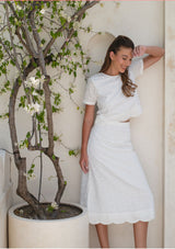 Arles Top in Anglaise Broderie