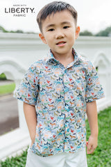 Hiroshi Hello Zoo Teal Shirt