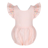 Hana Betsy Peach Linen Romper