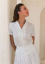 Penny Blouse in Meringue Dots