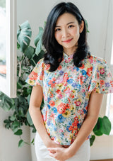 Taylor Rose Garden Cheongsam Top