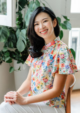 Taylor Rose Garden Cheongsam Top