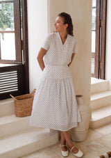 Tilda Skirt in Meringue Dots