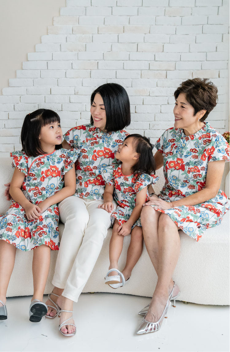 Mira Poppy Cheongsam Dress