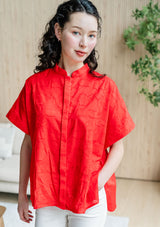 Akiko Scarlet Shirt