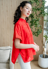 Akiko Scarlet Shirt