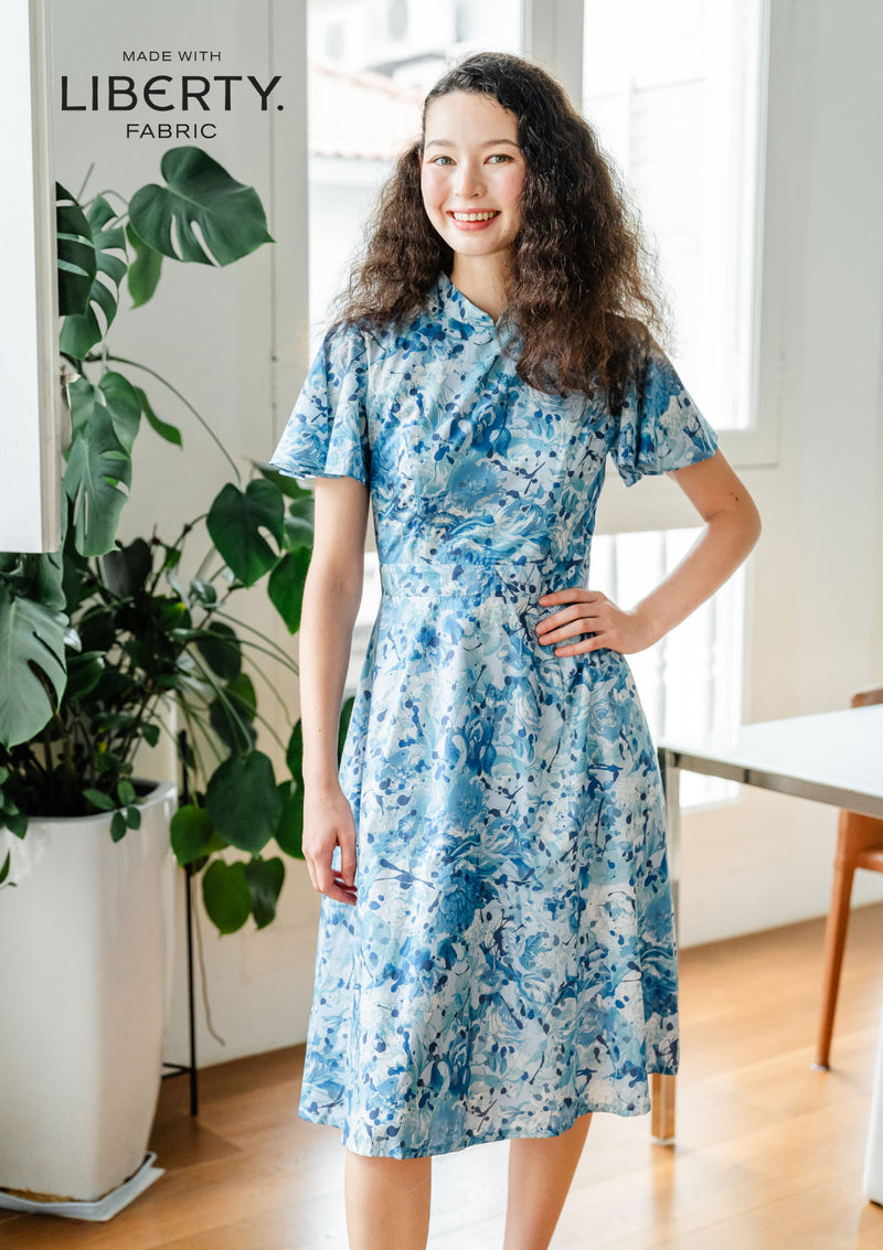 Aleris Flamboyance Sky Cheongsam Dress