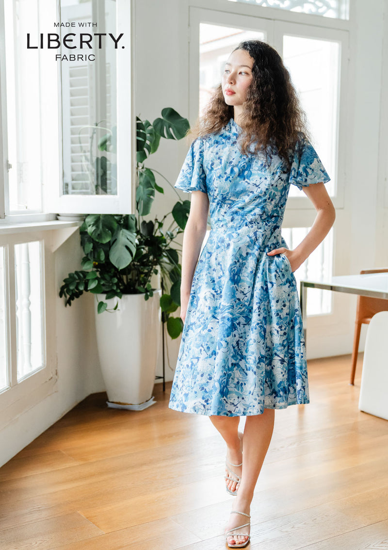 Aleris Flamboyance Sky Cheongsam Dress