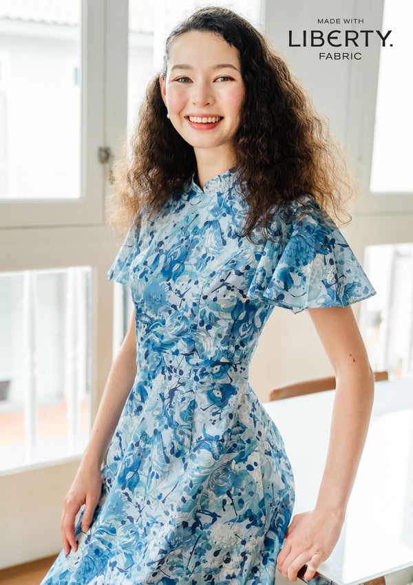 Aleris Flamboyance Sky Cheongsam Dress