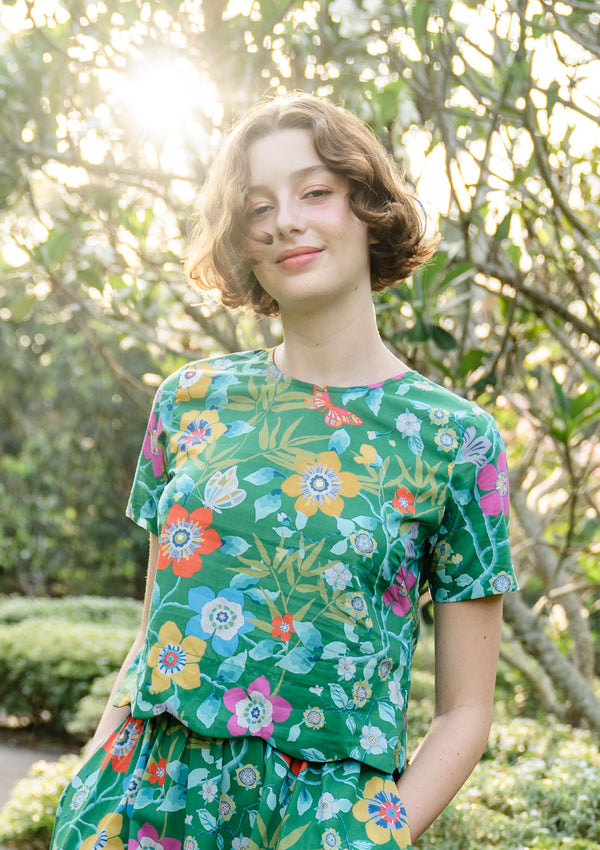 Arles Bellissima Emerald Scallop Top - Preorder
