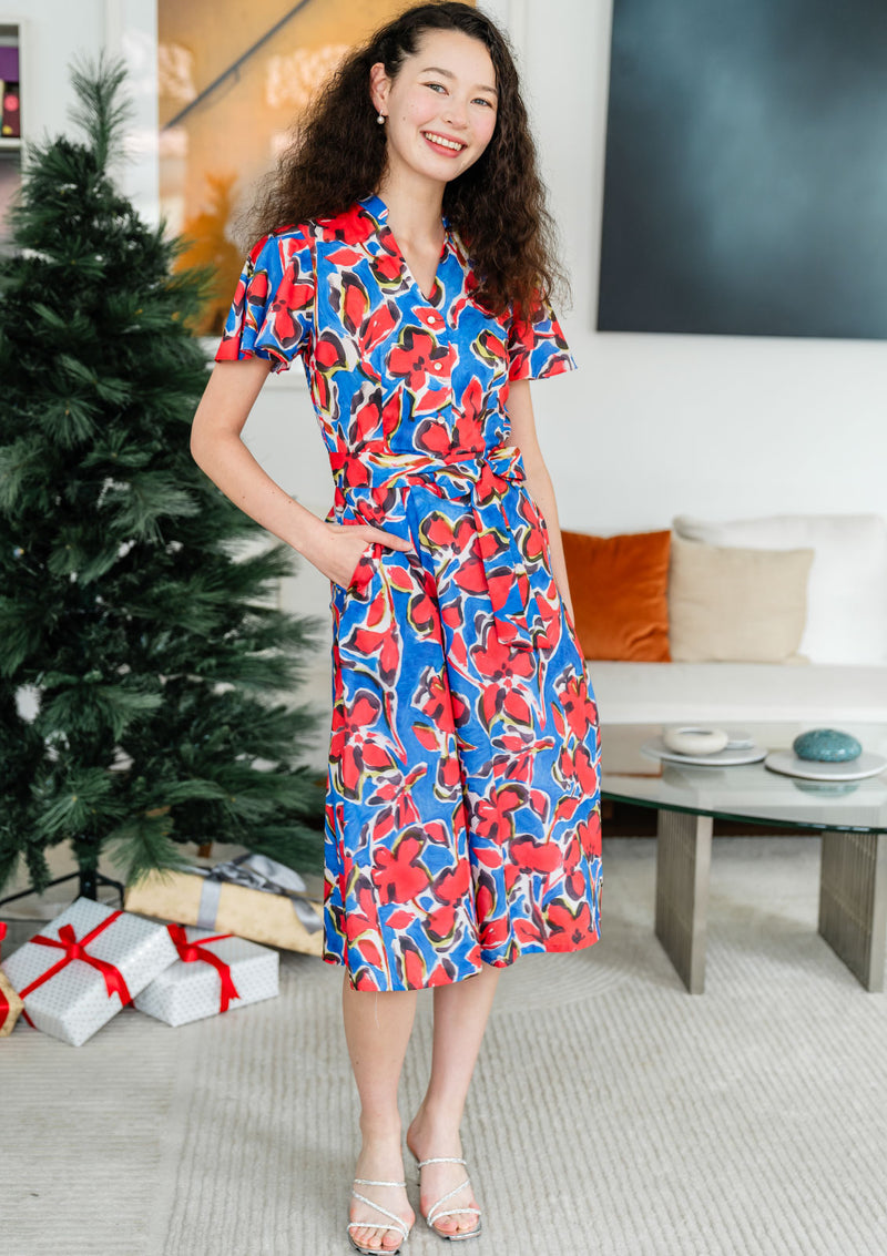 Camellia Ixora Scarlet Dress