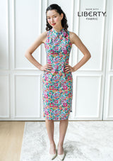 Coleen Betsy Gingham Fuchsia Cheongsam