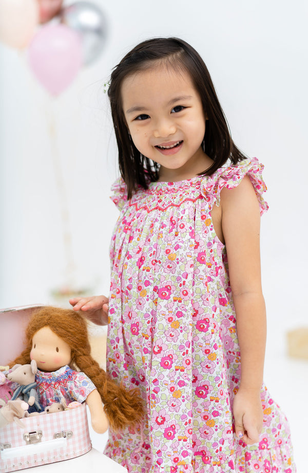 Elodie Betsy Macaron Heirloom Smocked Dress - Exclusive Print