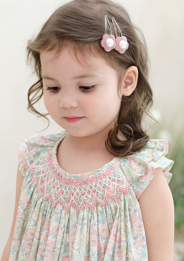 Elodie Violetta Buttercup Heirloom Smocked Dress