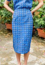 Bridgette Sapphire Gingham Skirt
