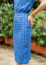 Bridgette Sapphire Gingham Skirt