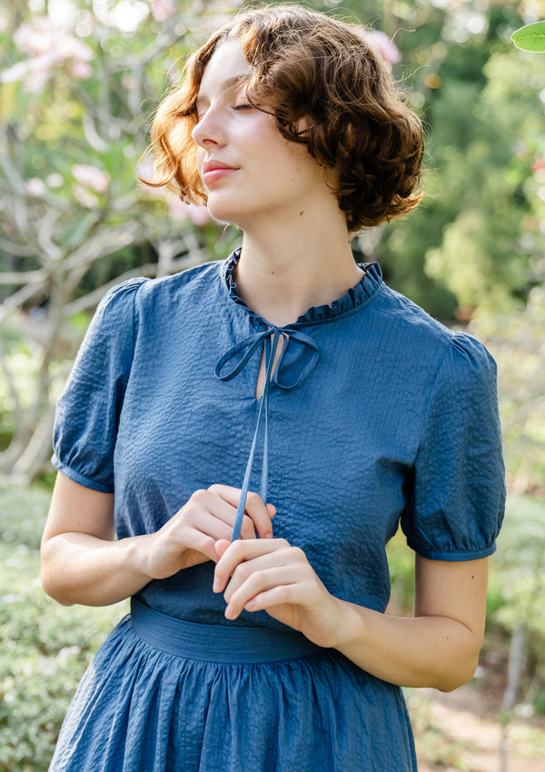 Isla French Blue Blouse
