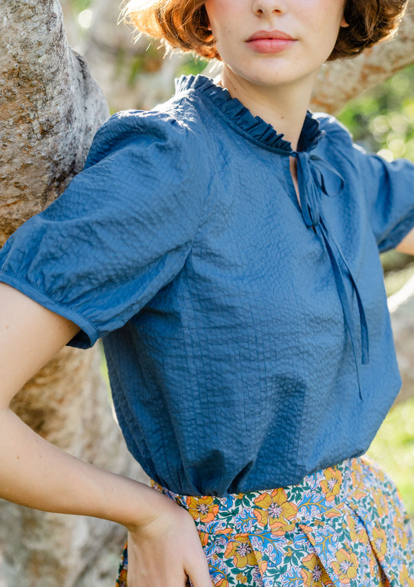 Isla French Blue Blouse