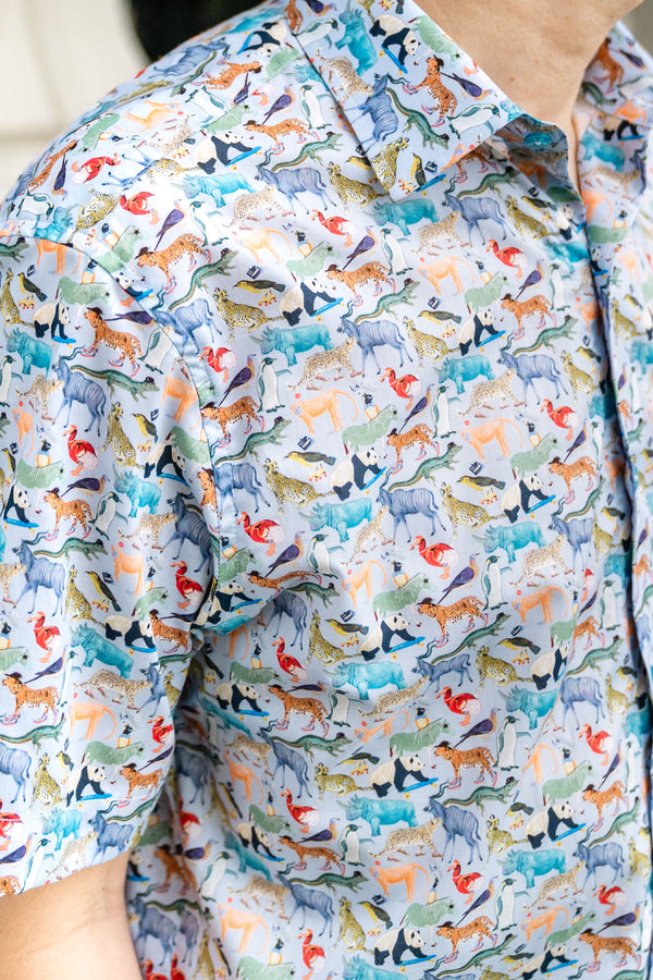 Lennon Hello Zoo Teal Shirt