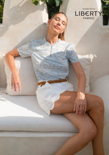 Luna Blouse in Paris Bleu