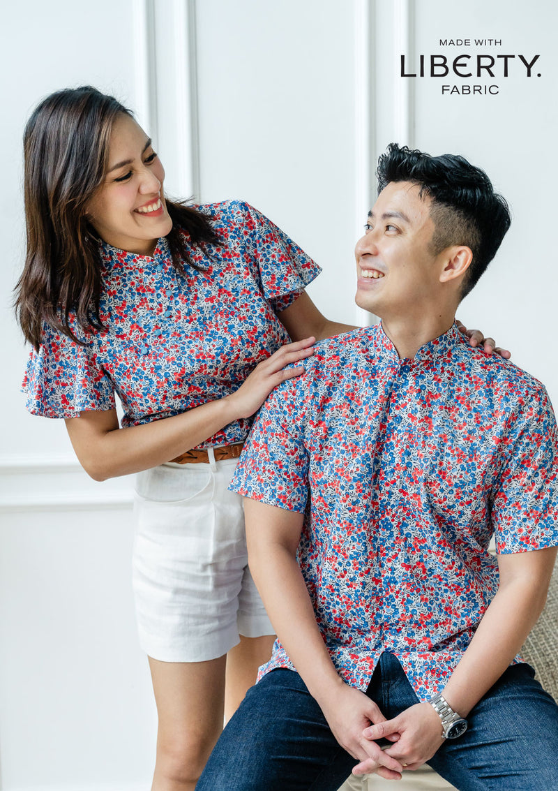 Myra Berry Cheongsam Top