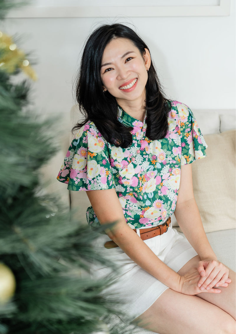 Myra Emerald Dream Cheongsam Top