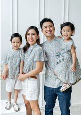 Myra Periwinkle Cheongsam Top