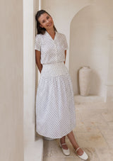 Tilda Skirt in Meringue Dots