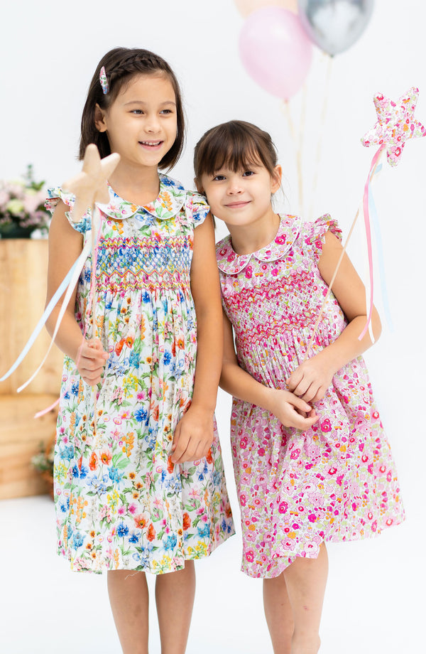 Sophie Betsy Macaron Heirloom Smocked Dress - Exclusive Print