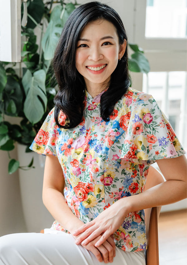 Taylor Rose Garden Cheongsam Top