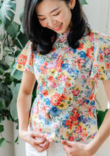 Taylor Rose Garden Cheongsam Top