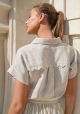 Thea Shirt in Oatmeal Linen