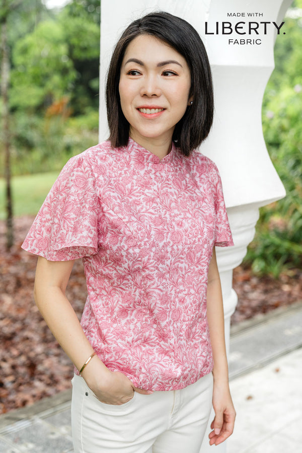 Taylor Windsor Pink Cheongsam Top