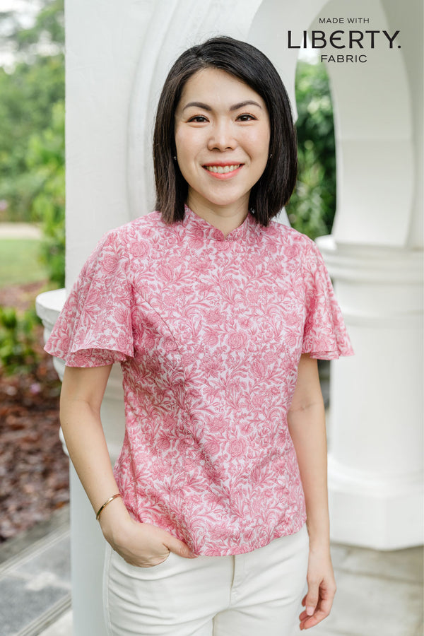 Taylor Windsor Pink Cheongsam Top