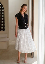 Vera Top in Onxy Linen