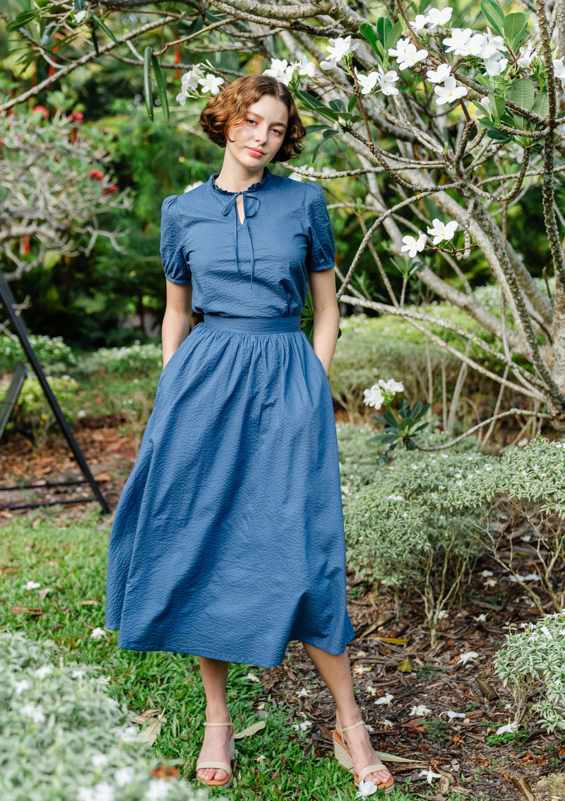 Vienna French Blue Skirt - Preorder