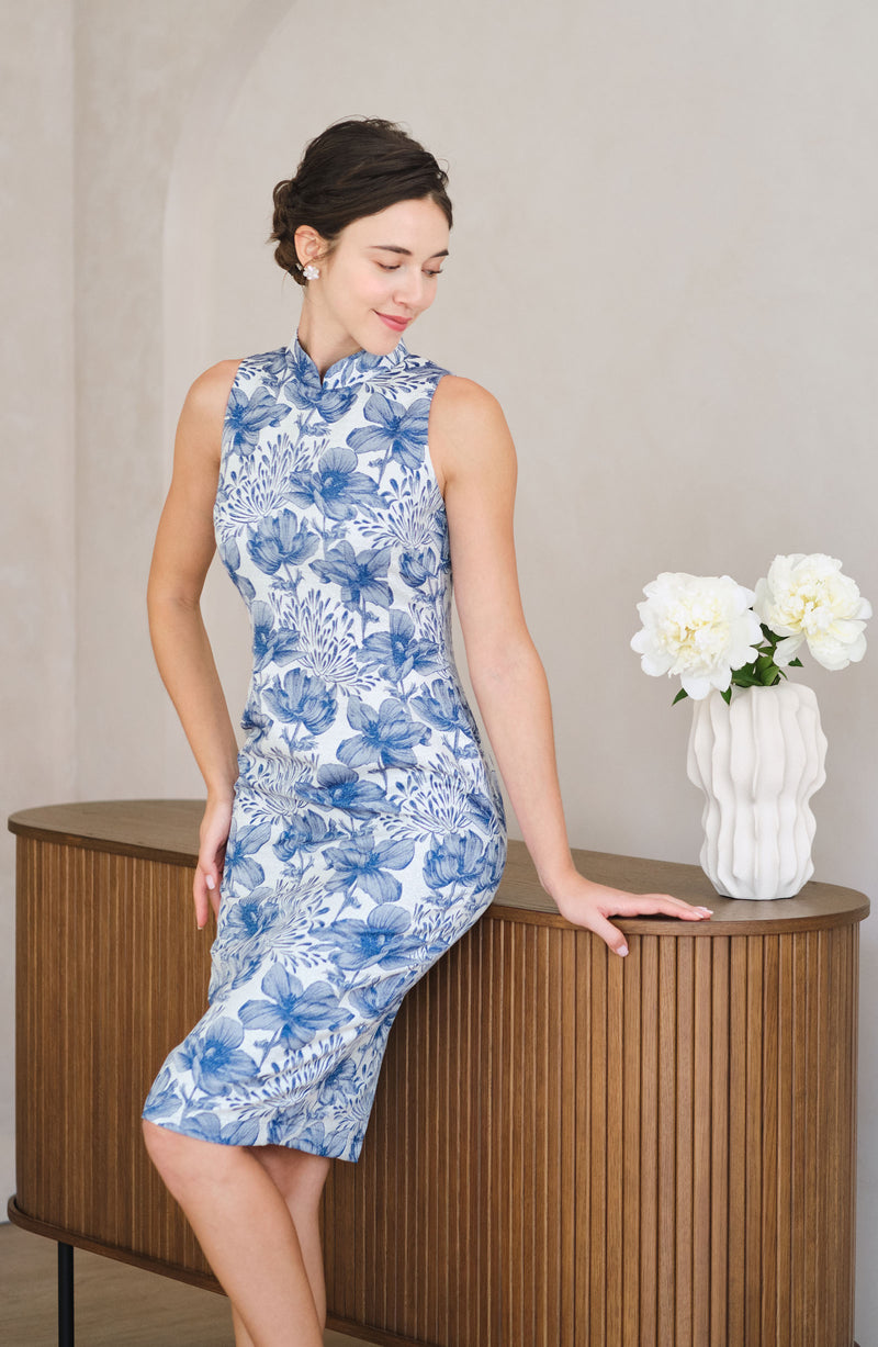 Victoria Ophelia Sapphire Cheongsam