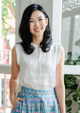 Pipper Meringue Linen Blouse