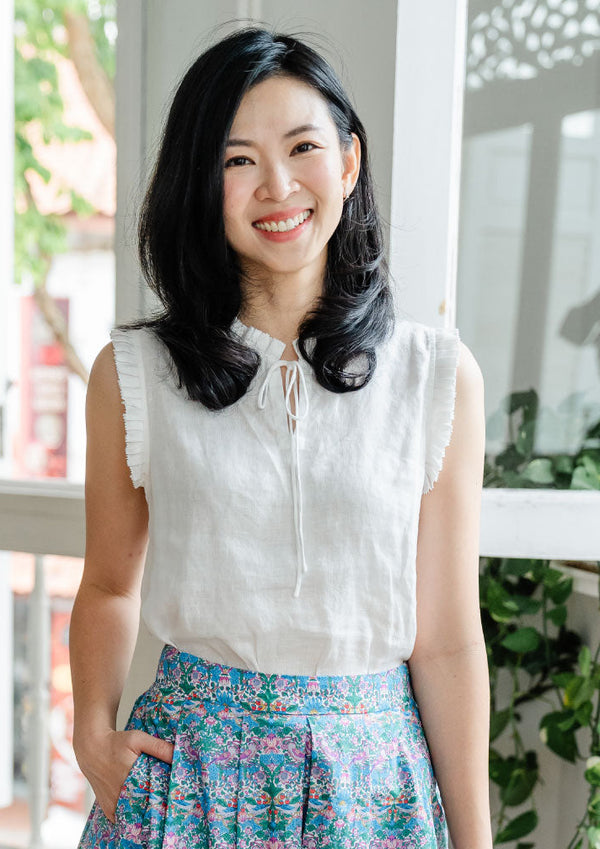 Pipper Meringue Linen Blouse