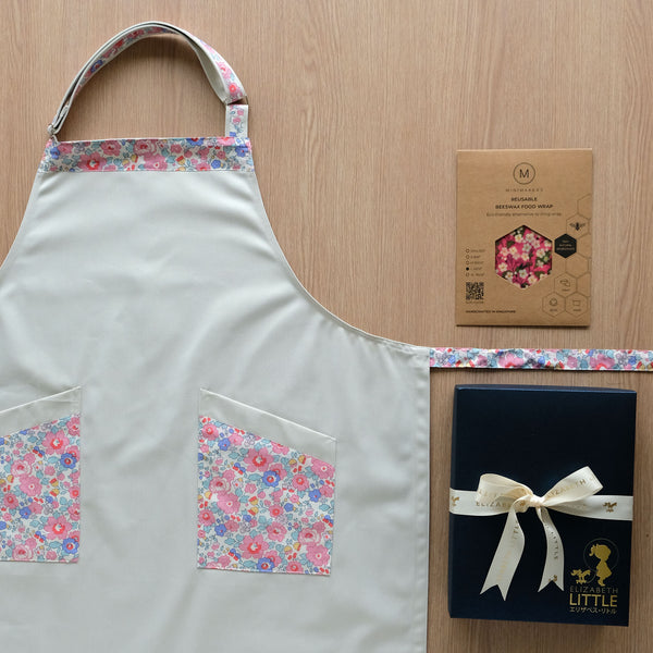 Gift Set - Personalised Adult Apron + Beeswax - Betsy Hope