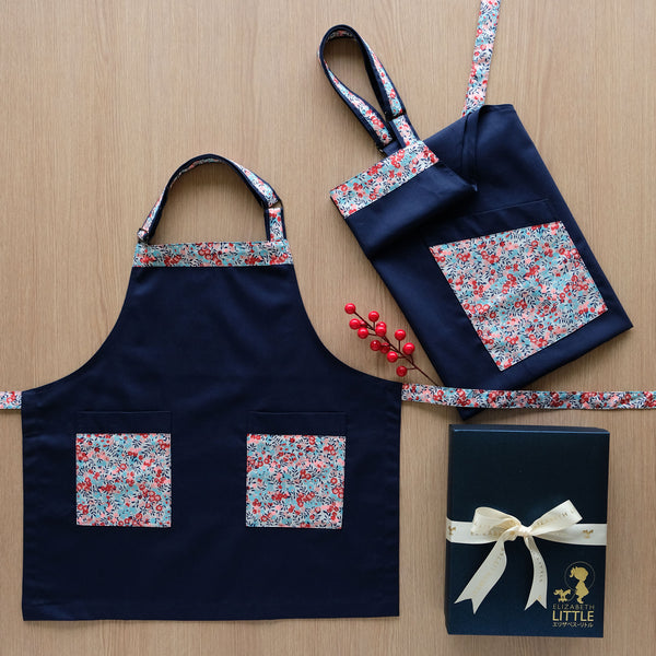 Gift Set - Personalised Adult and Child Twinning Aprons - Berry Joy