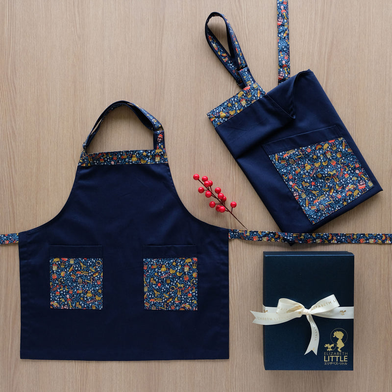 Gift Set - Personalised Adult and Child Twinning Aprons - Toyland