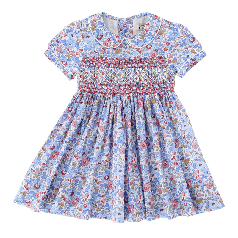 Charlotte Betsy Sapphire Heirloom Smocked Dress - Exclusive Print