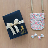 Gift Set - Mini Messenger Bag with Bow Clips - Cerise