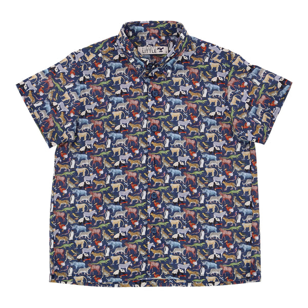 Hiroshi Hello Zoo Navy Shirt