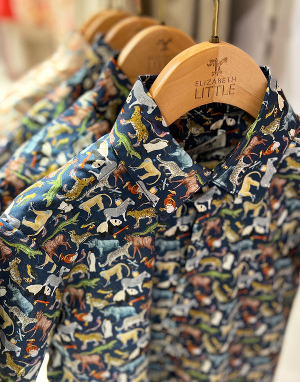 Hiroshi Hello Zoo Navy Shirt