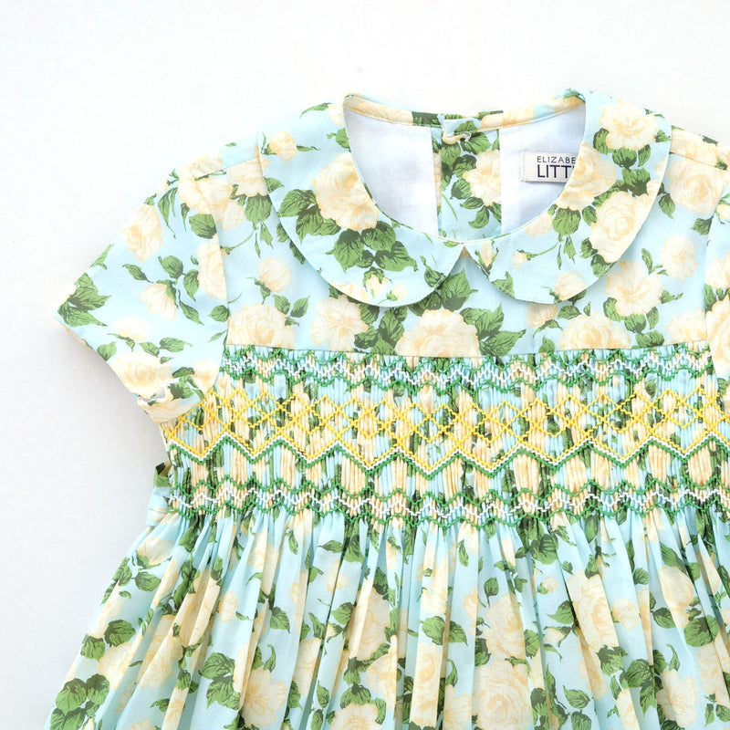 Louisa Rachel Mint Heirloom Smocked Dress