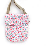 Gift Set - Mini Messenger Bag with Bow Clips - Cerise